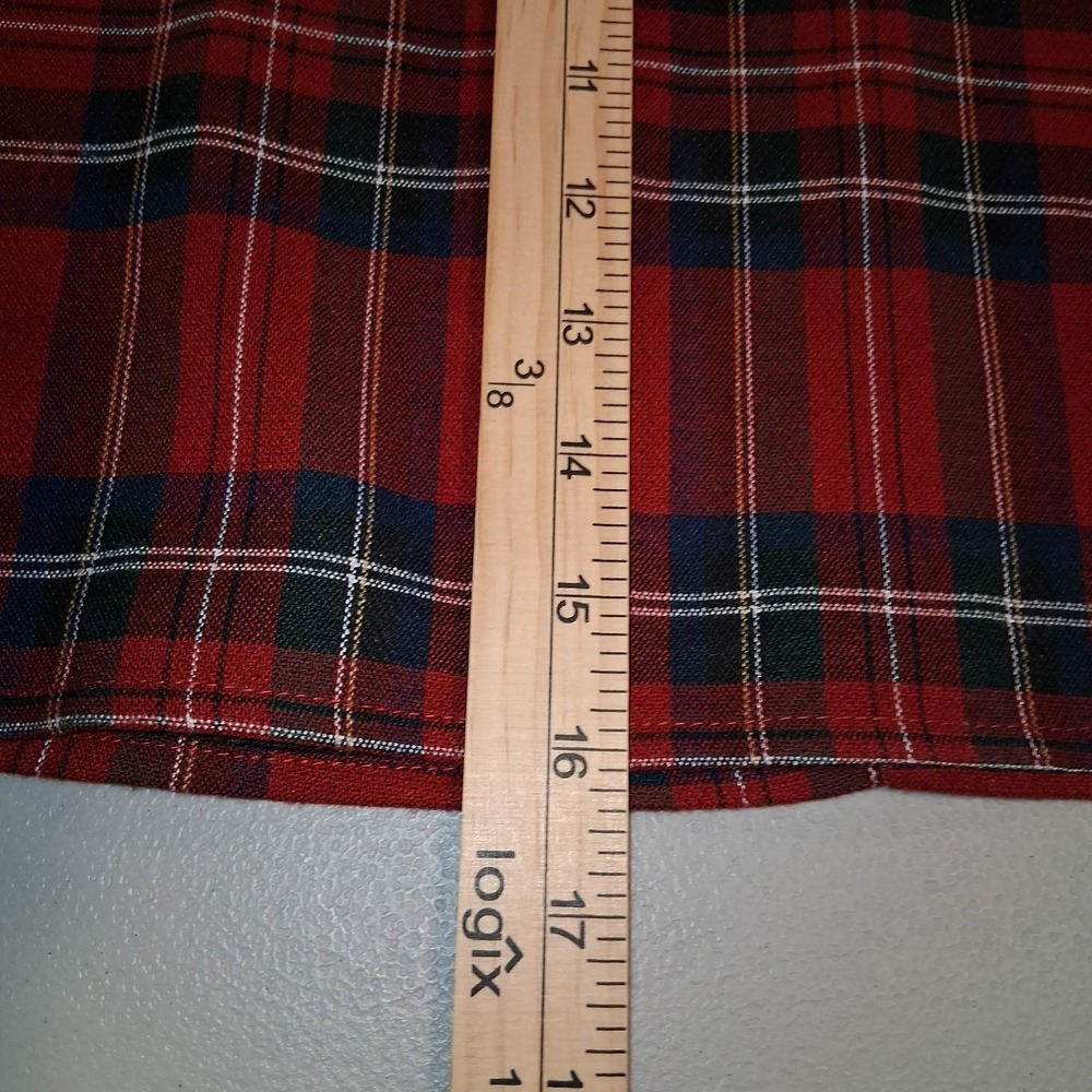 Forever 21 Red Plaid Bib Overall Dress Size S Dark Academia School Girl Preppy - Picture 14 of 14